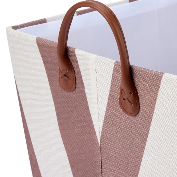 Anko Tapered Basket, Chocolate Stripe