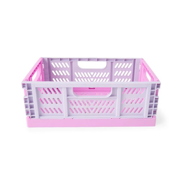 Anko 5L Collapsible Crate - Small, Pink