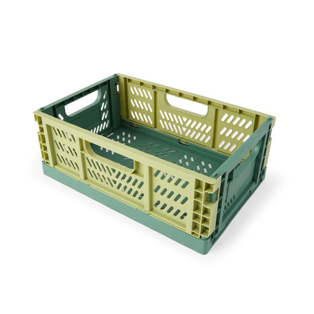 Anko 5L Collapsible Crate - Small, Green