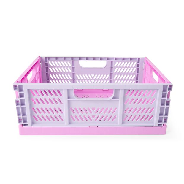 Anko 15L Collapsible Crate - Medium, Pink