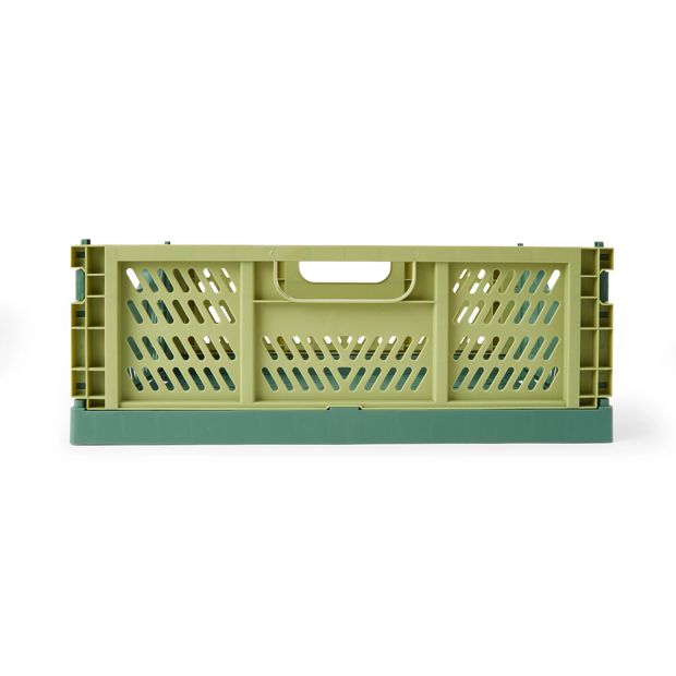 Anko 15L Collapsible Crate - Medium, Green