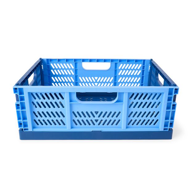 Anko 15L Collapsible Crate - Medium, Blue