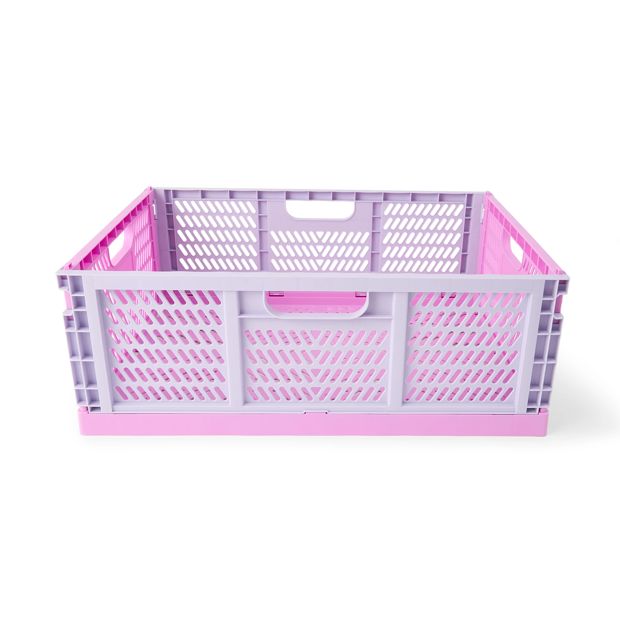 Anko 30L Collapsible Crate - Large, Pink