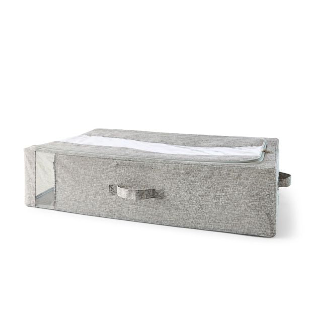 Anko Linen Look Underbed Collapsible Box - Charcoal