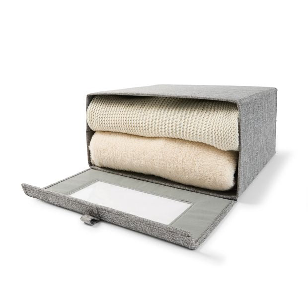 Anko Linen Look Clothing Storage Box - Charcoal