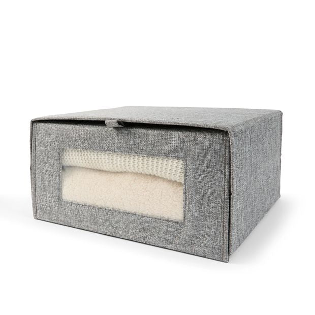 Anko Linen Look Clothing Storage Box - Charcoal