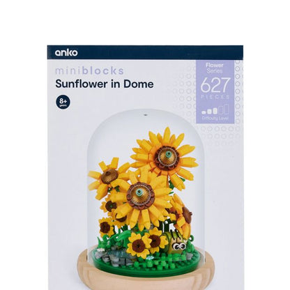627 Piece Mini Blocks Flower Series: Sunflower in Dome