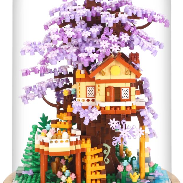 1372 Piece Mini Blocks Flower Series: Jacaranda Tree in Dome