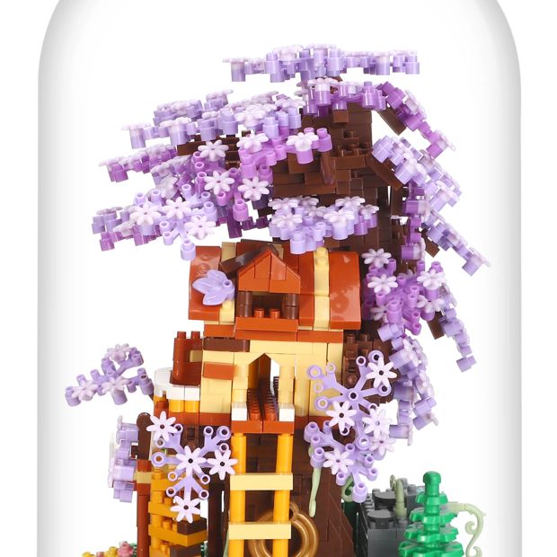 1372 Piece Mini Blocks Flower Series: Jacaranda Tree in Dome
