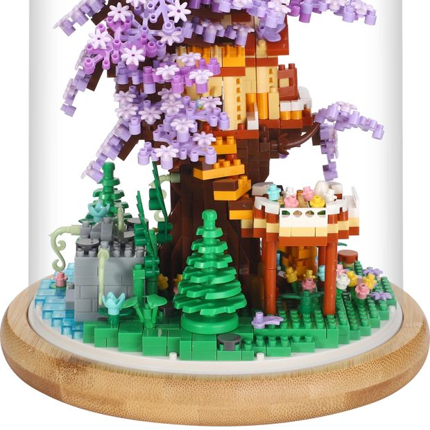 1372 Piece Mini Blocks Flower Series: Jacaranda Tree in Dome