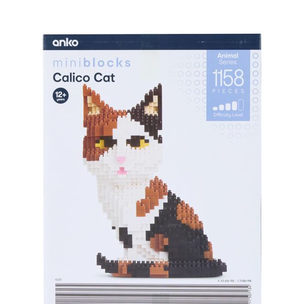 1158 Piece Mini Blocks Animal Series: Calico Cat