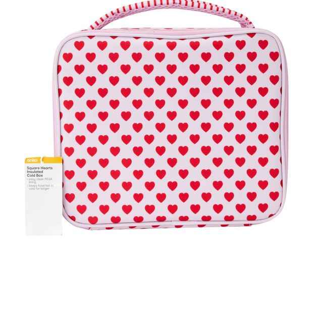 Anko Square Hearts Insulated Cold Box