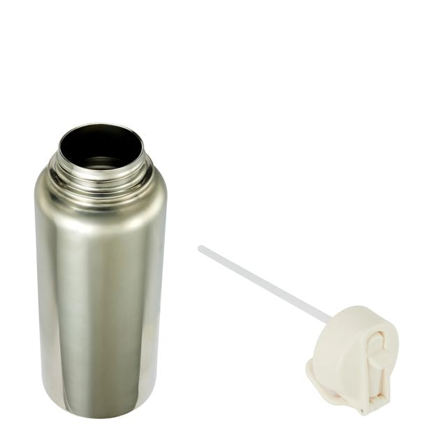 Anko 960ml Chrome Double Wall Insulated Cylinder Drink Bottle