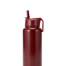 Anko 960ml Burgundy Double Wall Insulated Cylinder Drink Bottle