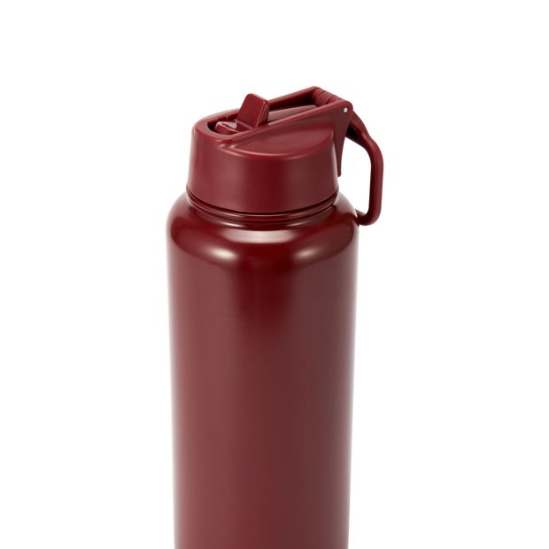 Anko 960ml Burgundy Double Wall Insulated Cylinder Drink Bottle