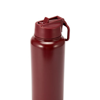 Anko 960ml Burgundy Double Wall Insulated Cylinder Drink Bottle