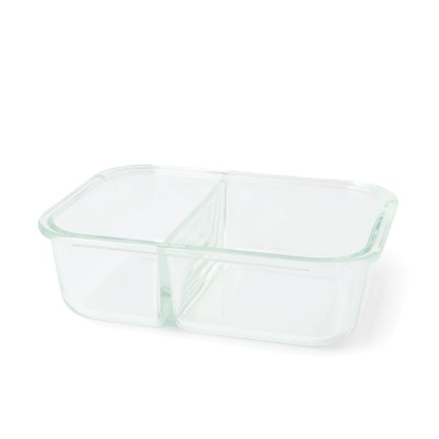 Anko Glass Bento Lunch Box with Cutlery - Blue