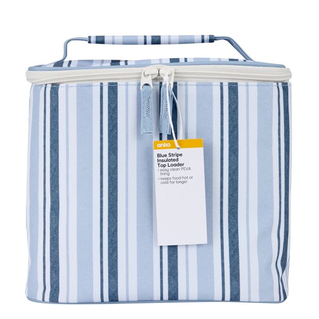 Anko Blue Stripe Insulated Top Loader