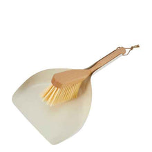 Metal and Wood Dustpan and Brush Set