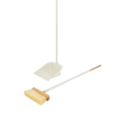 Metal and Wood Dustpan and Broom Set