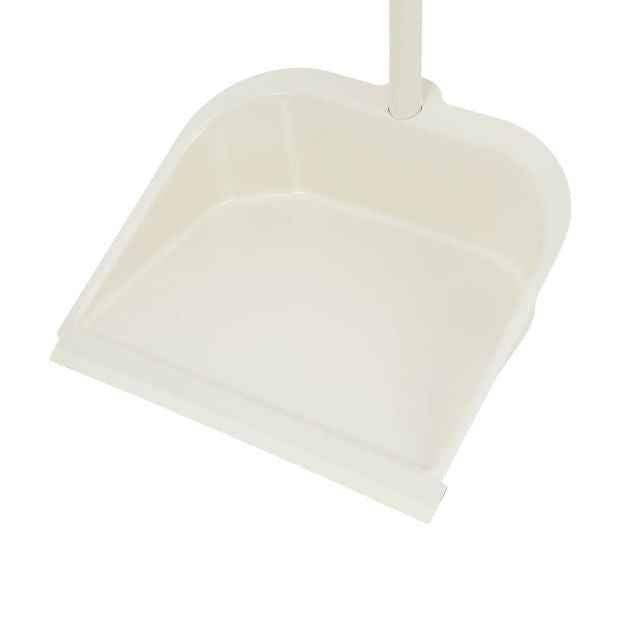 Metal and Wood Dustpan and Broom Set