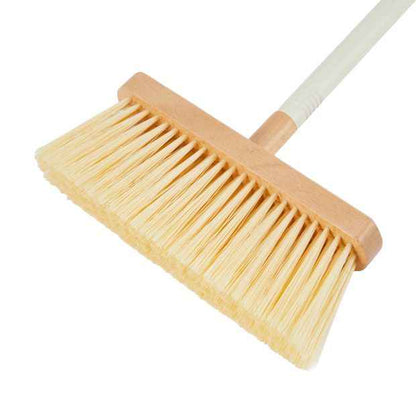 Metal and Wood Dustpan and Broom Set