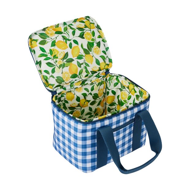 Anko Blue Check Twin Handle Lunch Bag