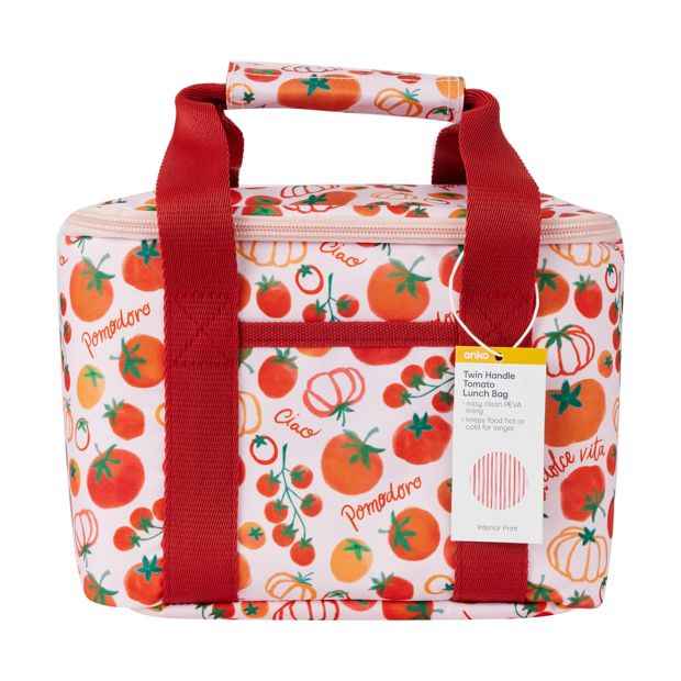 Tomato Print Twin Handle Lunch Bag