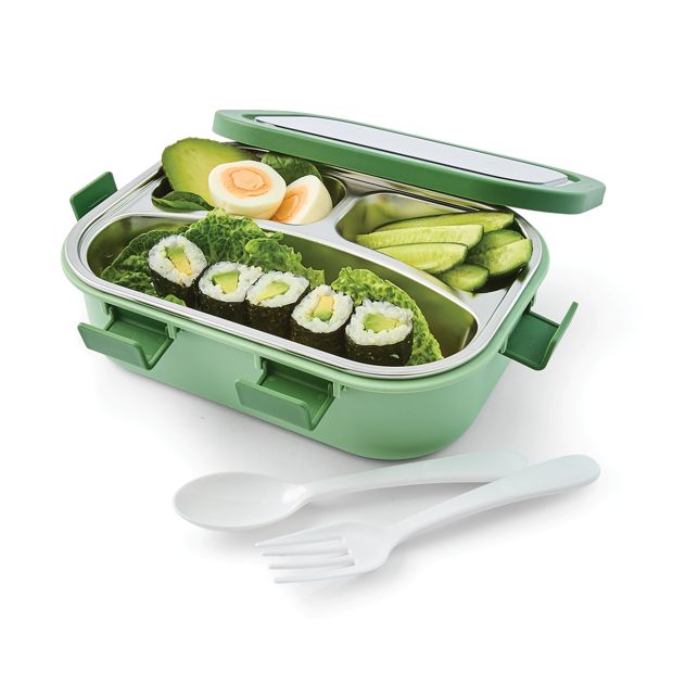 Anko 650ml Green Stainless Steel Lunch Box