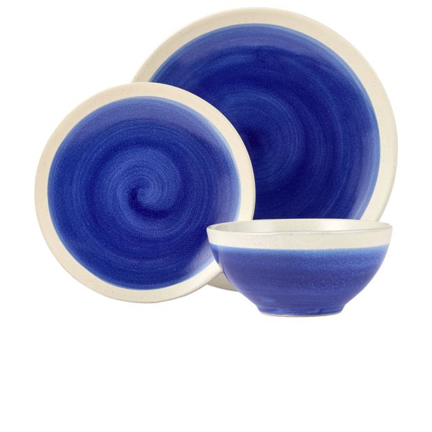 Anko Kanto 12 Piece Blue Dinner Set