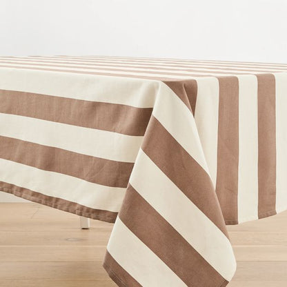 Anko Extra Large Mocha Stripe Tablecloth