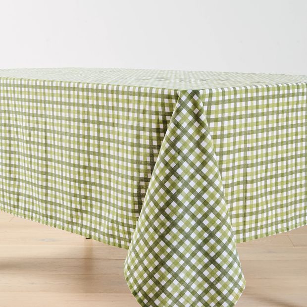 Anko Green Check Tablecloth