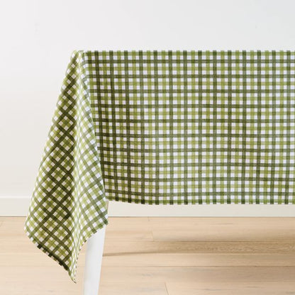 Anko Green Check Tablecloth