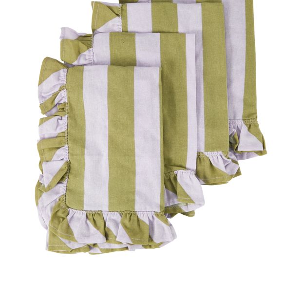 Anko 4 Pack Stripe Ruffle Napkins