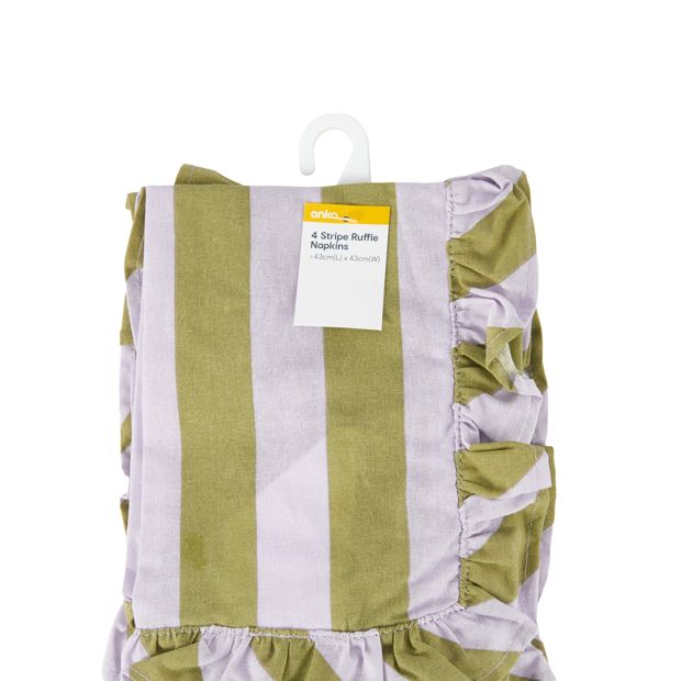 Anko 4 Pack Stripe Ruffle Napkins