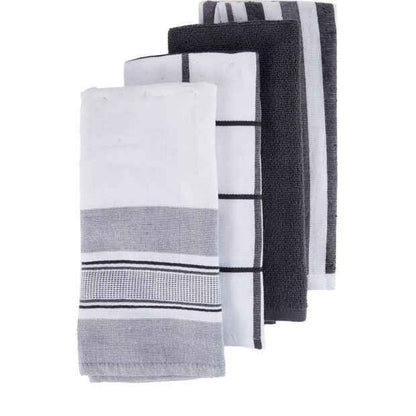 4 Pack Grey Terry Tea Towels