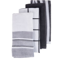 Anko 4 Pack Grey Linear Terry Tea Towels
