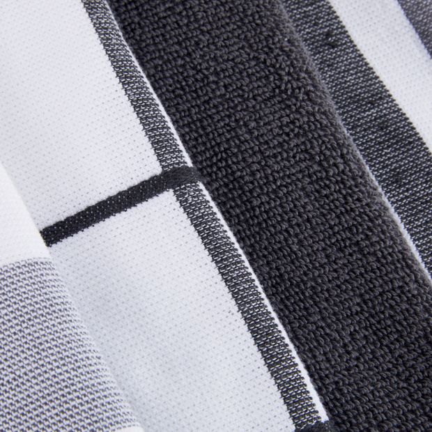 Anko 4 Pack Grey Linear Terry Tea Towels