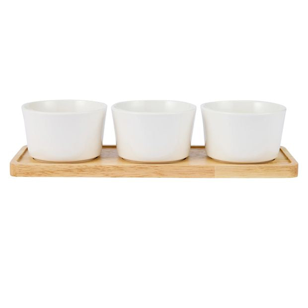 4 Piece White Serve Set - Anko