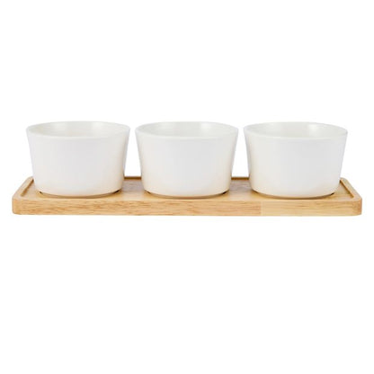 4 Piece White Serve Set - Anko