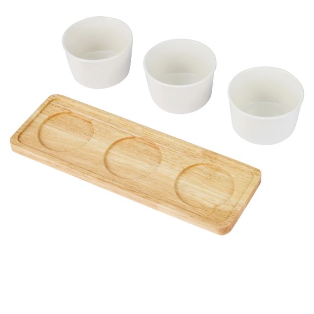 4 Piece White Serve Set - Anko