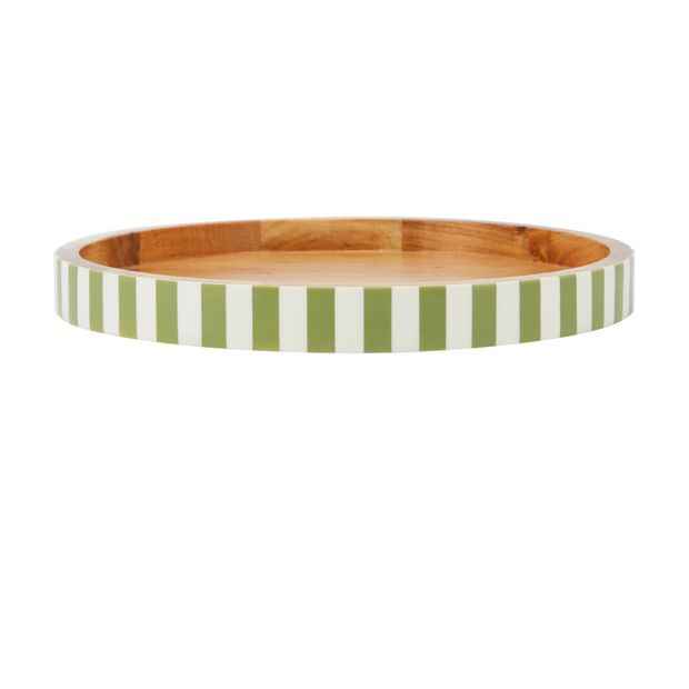 Resin Striped Serving Tray
