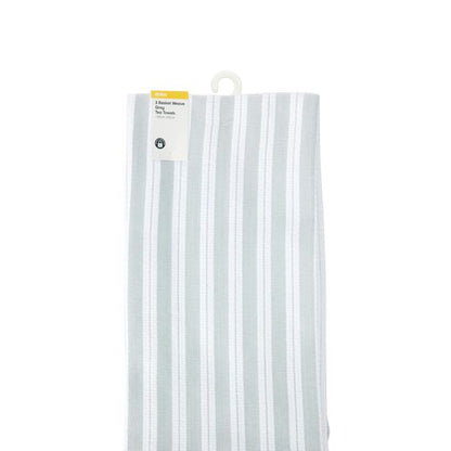 Anko 3 Pack Basket Weave Tea Towels - Navy