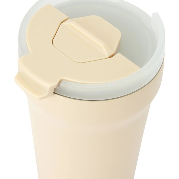 350ml Ceramic Coating Coffee Cup, Cream - Anko