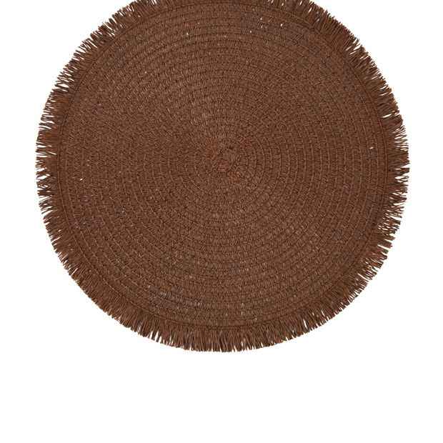 Anko Mocha Fringed Placemat