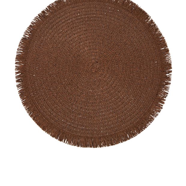 Anko Mocha Fringed Placemat