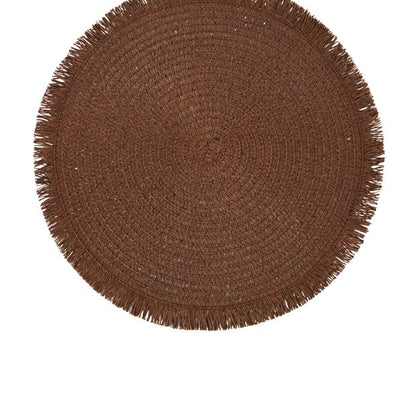 Anko Mocha Fringed Placemat