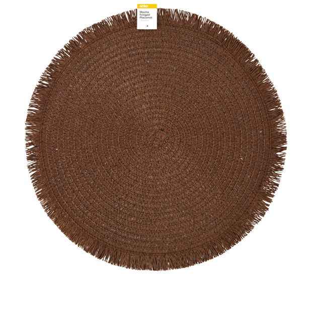 Anko Mocha Fringed Placemat