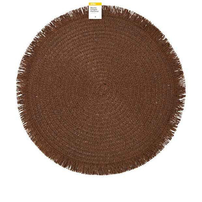 Anko Mocha Fringed Placemat