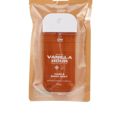 OXX Fragrance Vanilla Hour Hair and Body Mist 80ml - Coconut, Peach and Vanilla